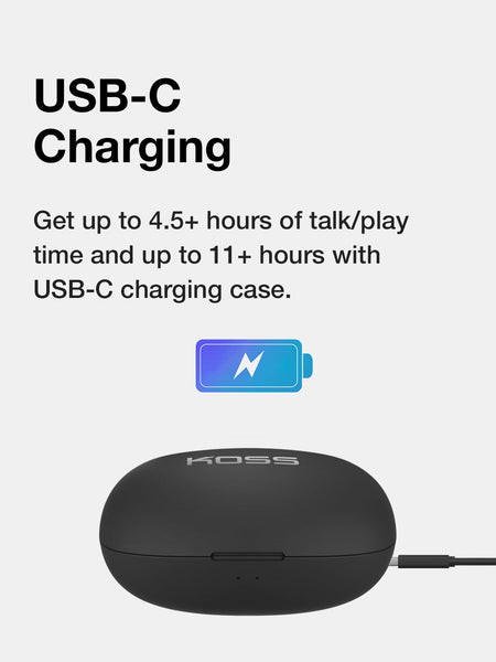 Koss TWS250i USB-C Charging